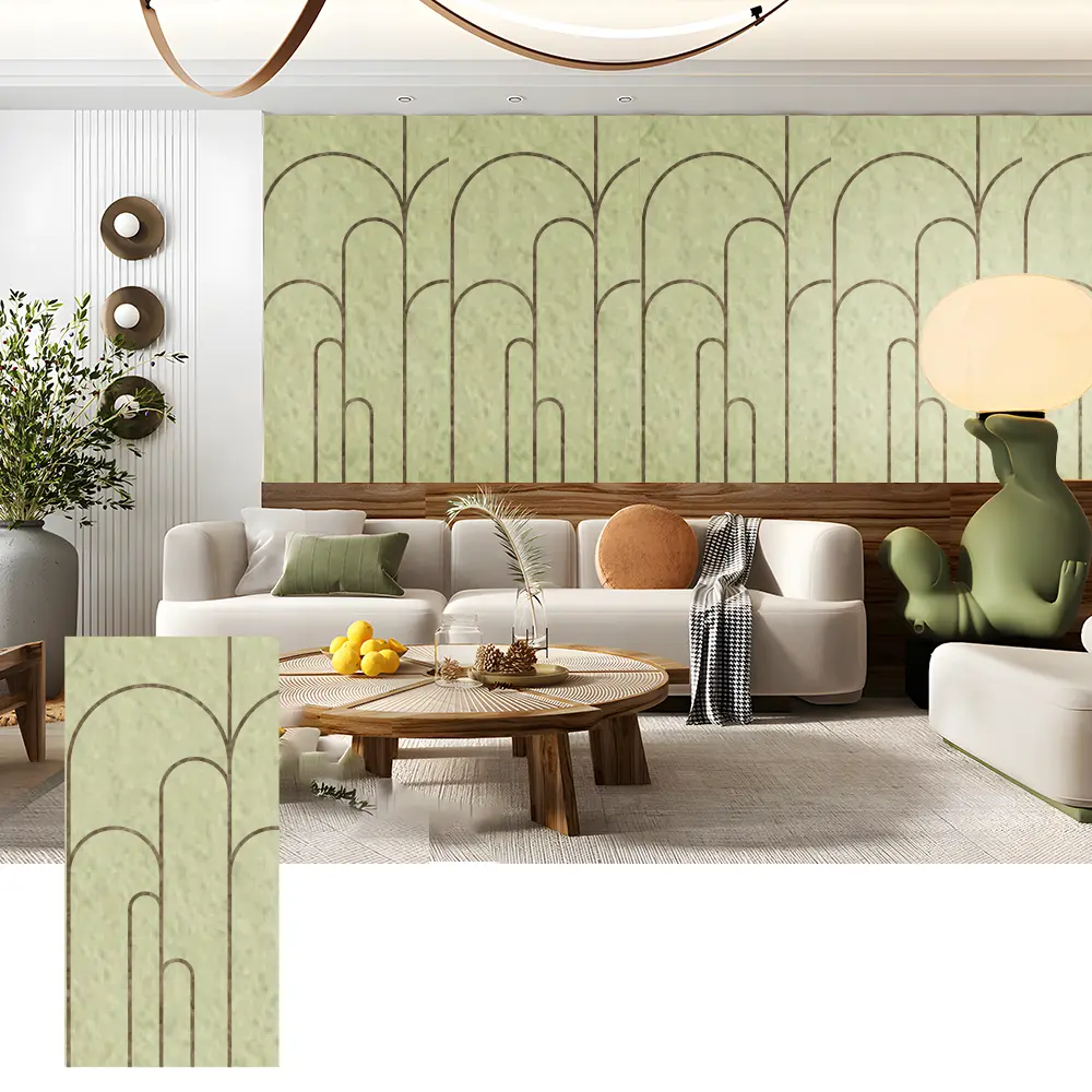Panel Dinding Akustik PET 3D untuk Interior Dekoratif