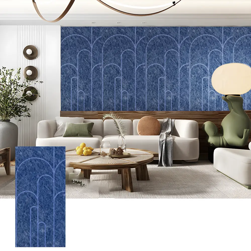 Panel Dinding Akustik PET 3D untuk Interior Dekoratif