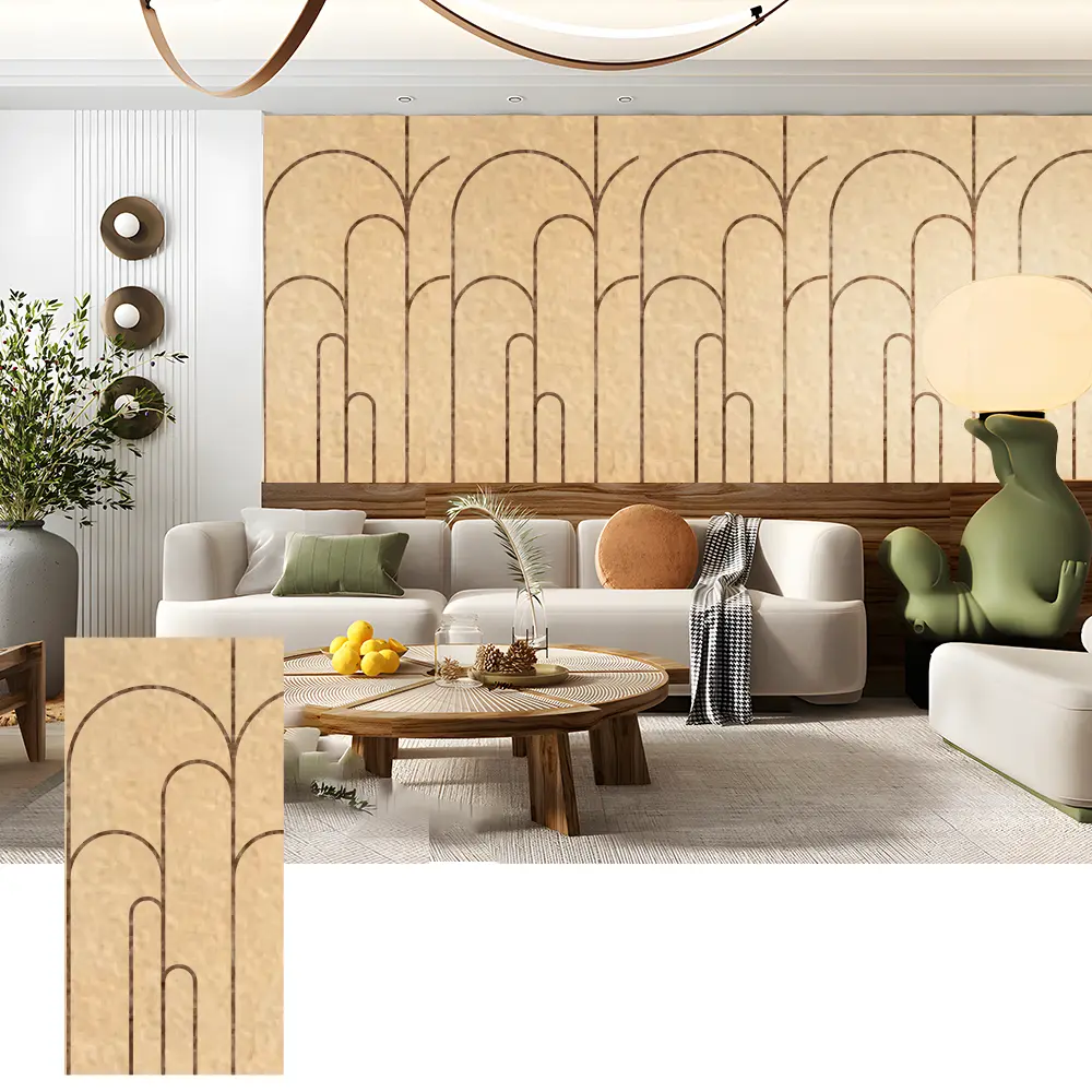 Panel Dinding Akustik PET 3D untuk Interior Dekoratif