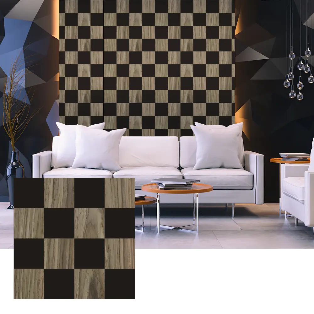 Panel Akustik Veneer Kayu 3D untuk Desain Dinding Interior