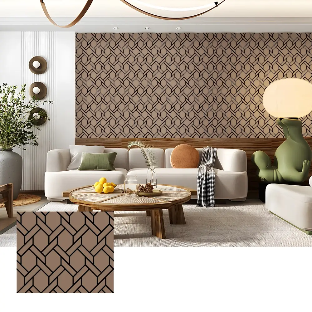 Panel Dinding Veneer Kayu Akustik untuk Interior Home Theater