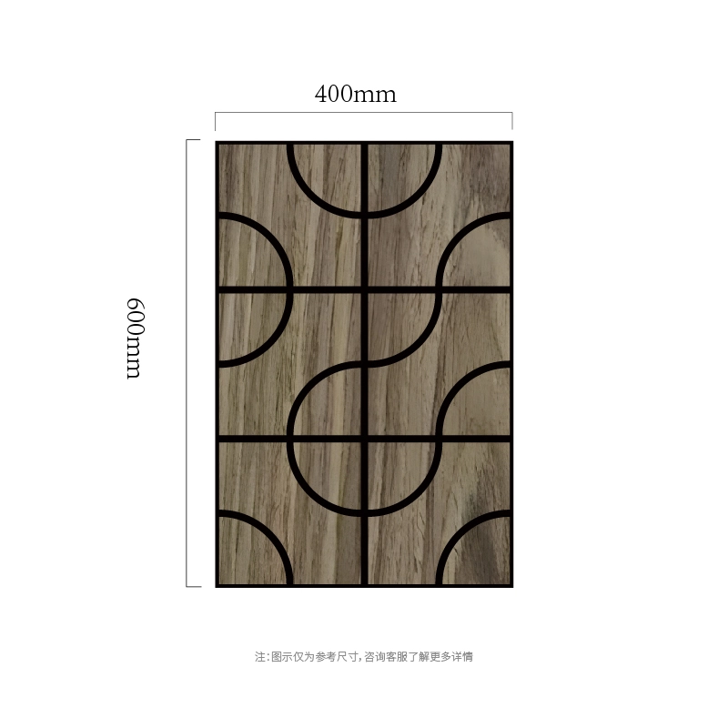 Panel Dinding Akustik MDF-on-PET Kayu Arc Grid Panel Dinding Akustik MDF-on-PET Kayu Arc Grid