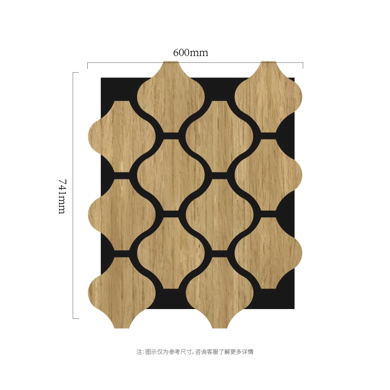 Panel Dinding Akustik MDF-on-PET Modular Rantai Semanggi Panel Dinding Akustik MDF-on-PET Modular Rantai Semanggi