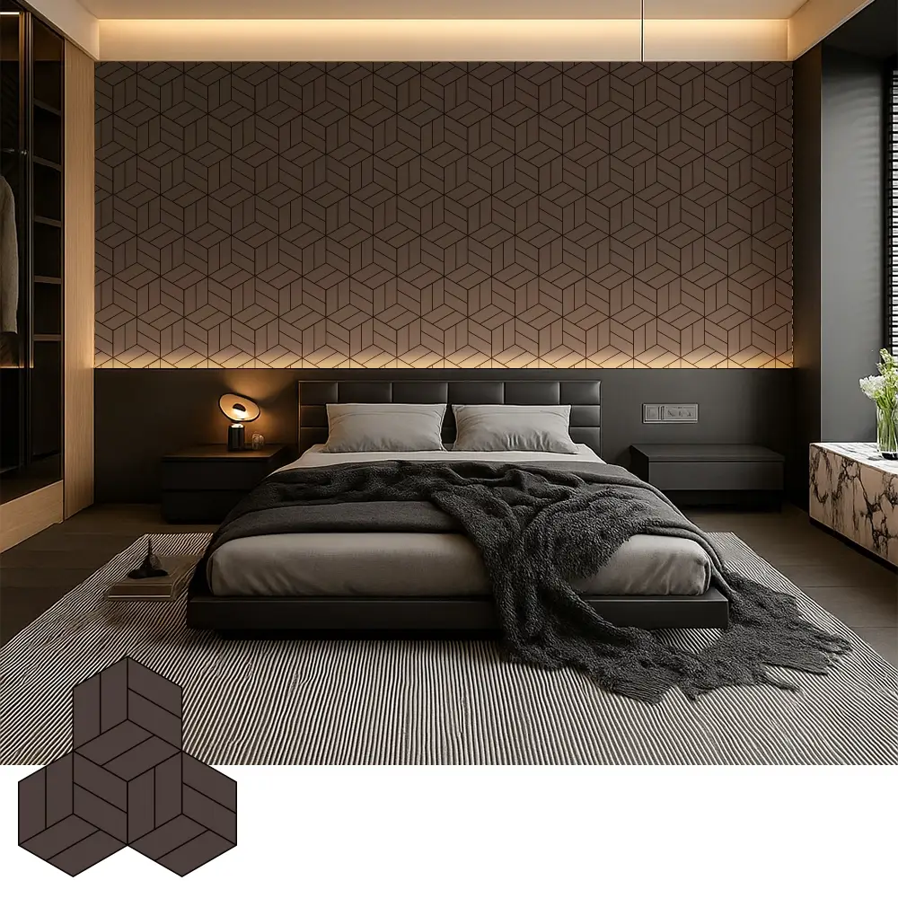 Panel Veneer Kayu Akustik Dekoratif untuk Interior Modern