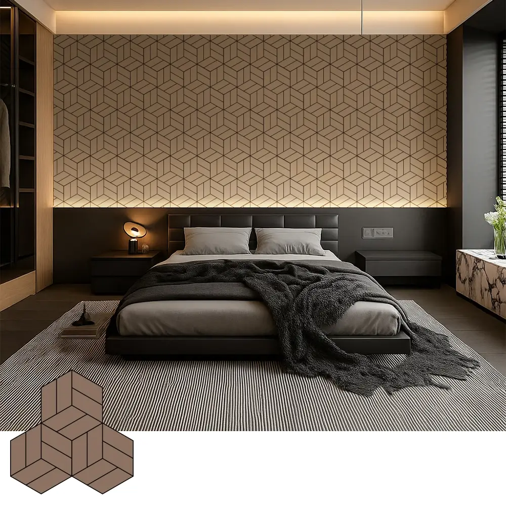 Panel Veneer Kayu Akustik Dekoratif untuk Interior Modern