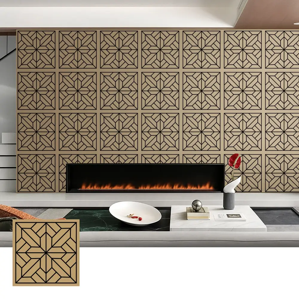 Panel Akustik Veneer Kayu Dekoratif untuk Penggunaan Interior