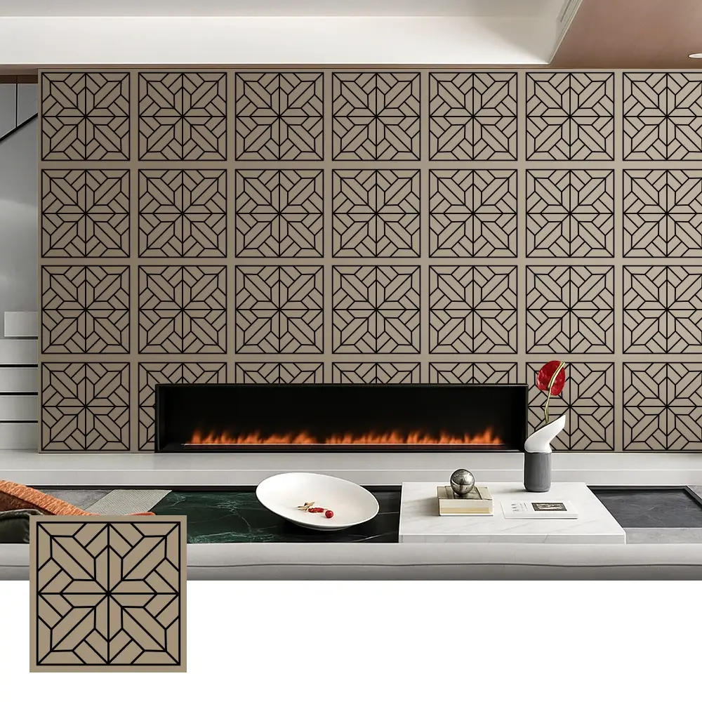 Panel Akustik Veneer Kayu Dekoratif untuk Penggunaan Interior