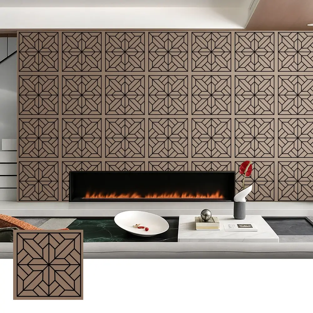 Panel Akustik Veneer Kayu Dekoratif untuk Penggunaan Interior