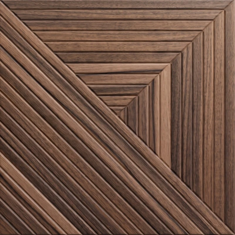 Panel Kayu Oak Berlapis PET Beralur Cetak UV 3D Wonear Panel Kayu Oak Berlapis PET Beralur Cetak UV 3D Wonear