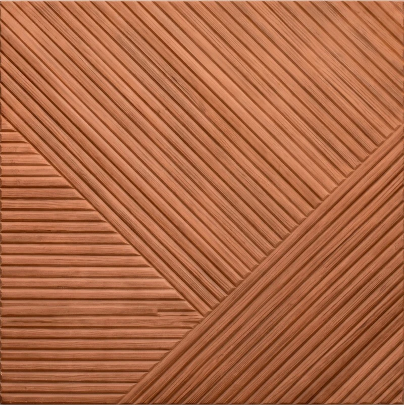 Panel Chevron Jati PET Beralur Cetak UV 3D Wonear Panel Chevron Jati PET Beralur Cetak UV 3D Wonear
