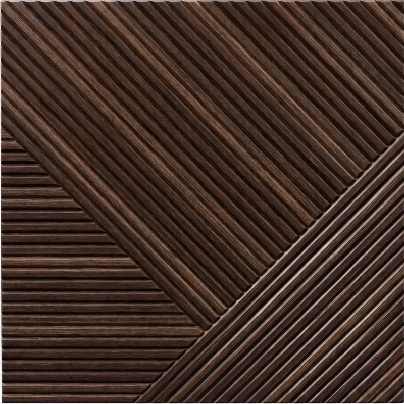 Panel Akustik Kayu Geometris Gelap Kantor Eksekutif Wonear Panel Akustik Kayu Geometris Gelap Kantor Eksekutif Wonear
