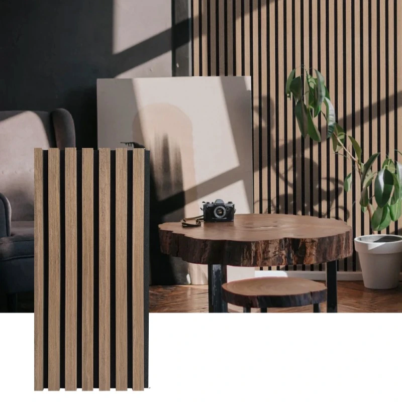 Panel Dinding Akustik Kayu Slat untuk Penyerapan Suara Interior