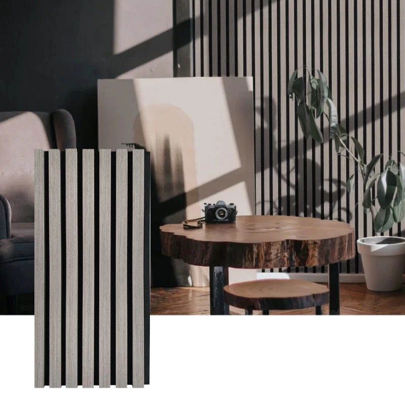 Panel Dinding Akustik Kayu Slat untuk Penyerapan Suara Interior