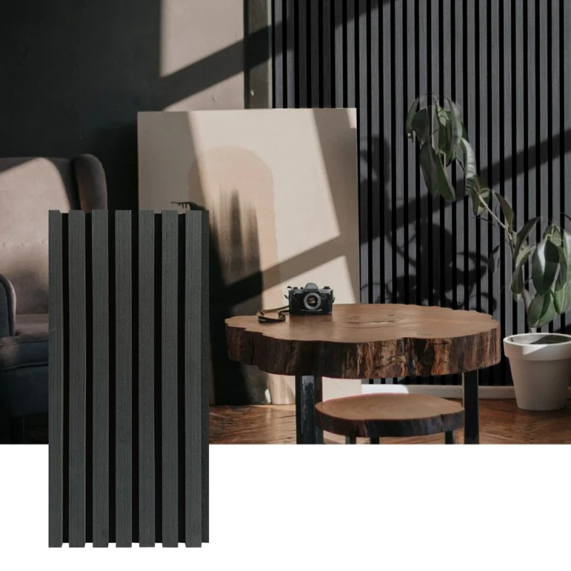 Panel Dinding Akustik Kayu Slat untuk Penyerapan Suara Interior